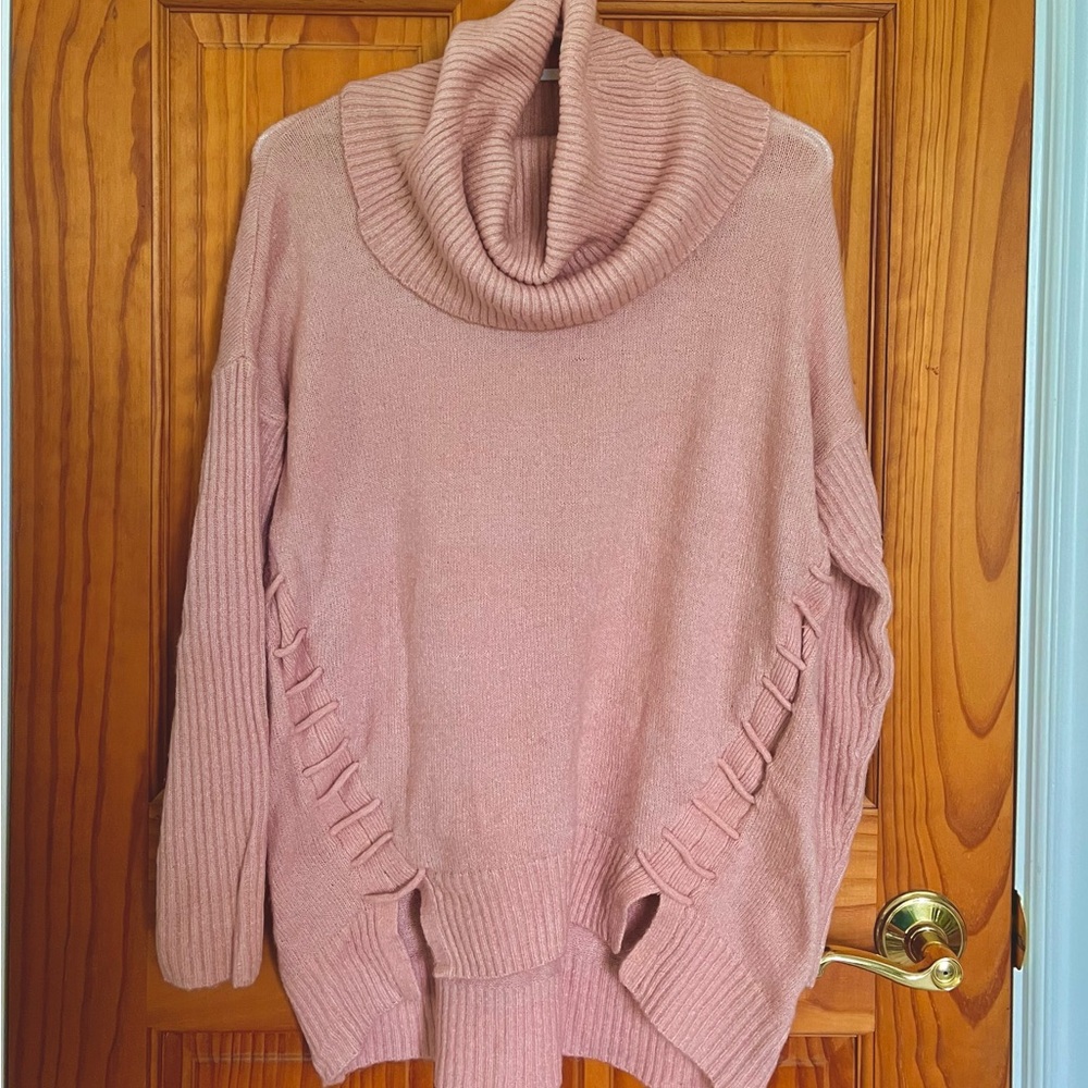 ‘Urbanology’ Elegant Mauve Cowl Neck Sweater